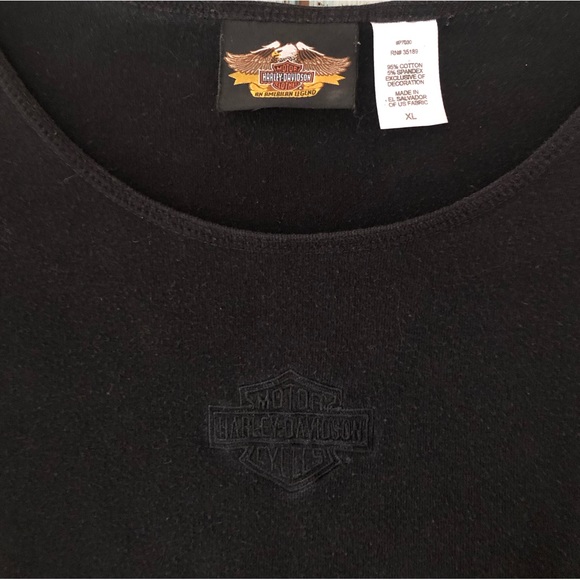Harley-Davidson women’s black top with insignia center front - Picture 10 of 12